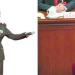 Peng Liyuan es la famosa cantante, además de general, y esposa de Xi Jinping. Xi Jinping, mientras da un discurso