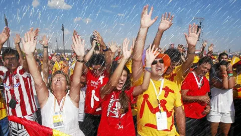 Benedicto XVI llenó Madrid en 2011, en su tercer encuentro con los jóvenes