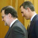 Felipe VI recibe al presidente del Gobierno en funciones, Mariano Rajoy.