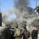 Combates entre las fuerzas de seguridad iraquíes y los milicianos del Estado Islámico en Ramadi.