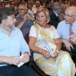Antoni Castellà, Núria de Gispert y Joan Rigol en la presentación de Demòcrates de Catalunya