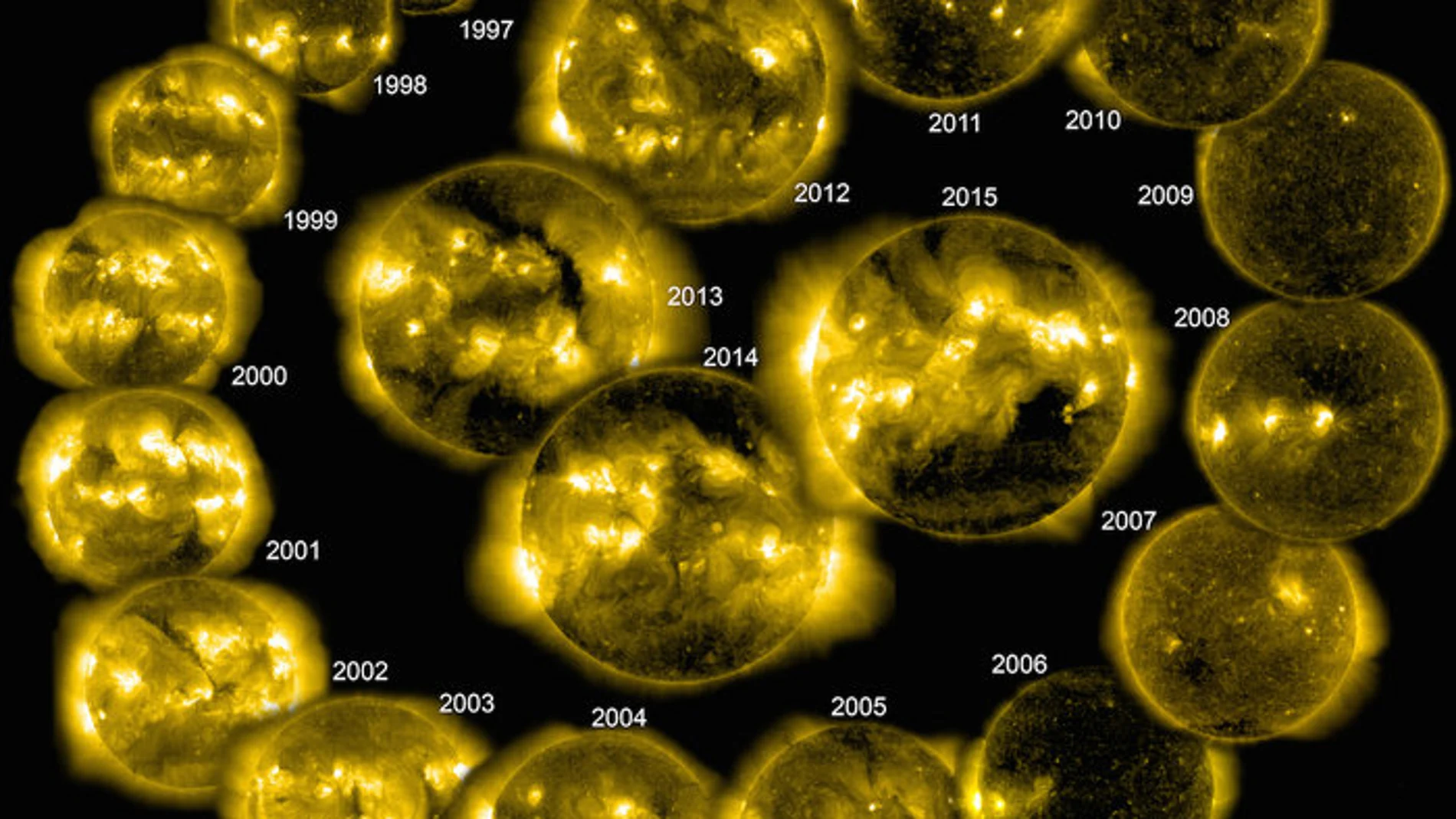 20 visiones del Sol a través del observatorio Soho