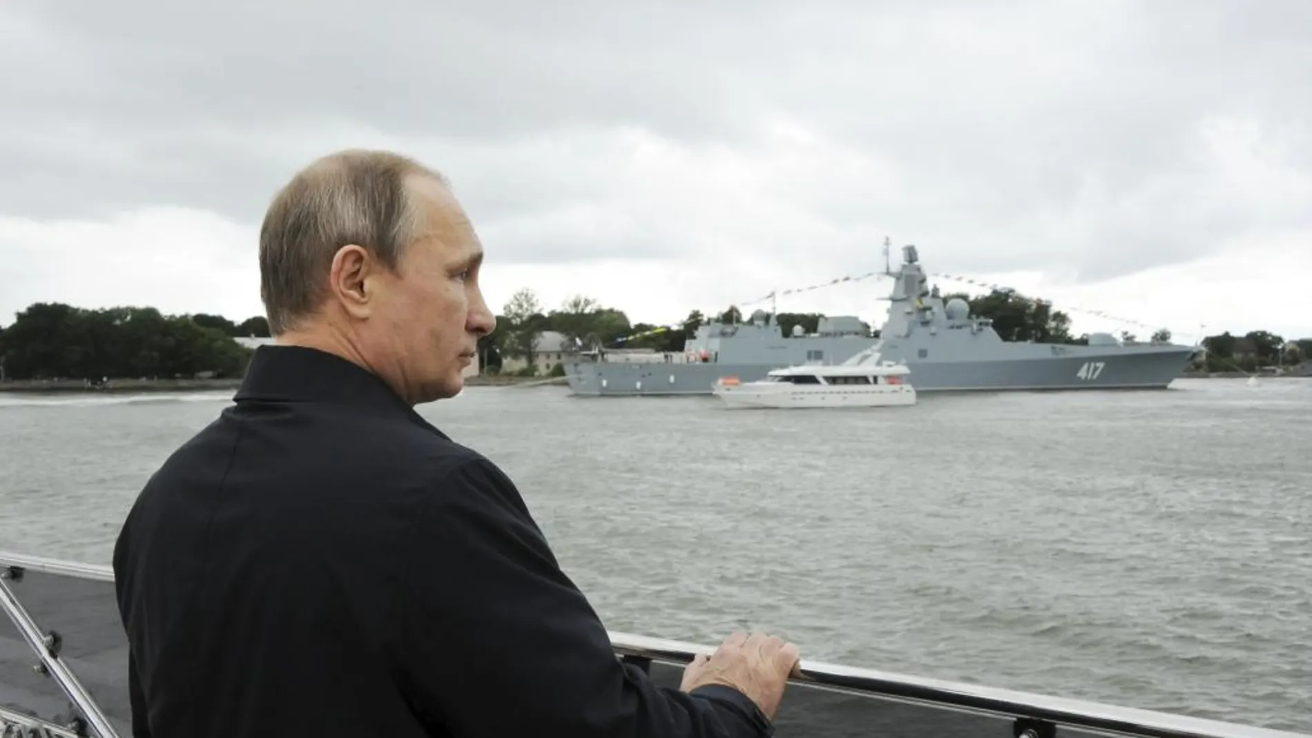El presidente ruso, Vladimir Putin, ayer en Baltiisk