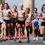 Prueba femenina de maratón en el Europeo de Berlín. Foto: Efe