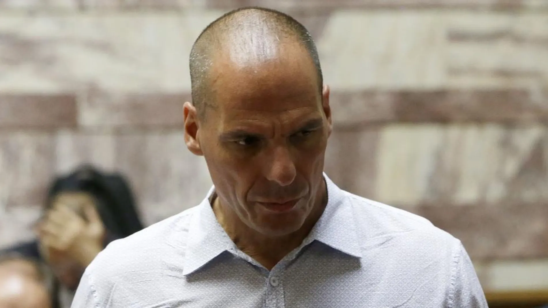 Yanis Varoufakis en el Parlamento griego esta semana.