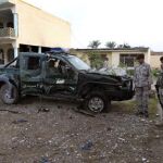 Imagen de un atentado contra la policía con coche bomba en Kandahar