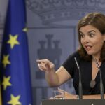 La vicepresidenta del Gobierno, Soraya Sáenz de Santamaría