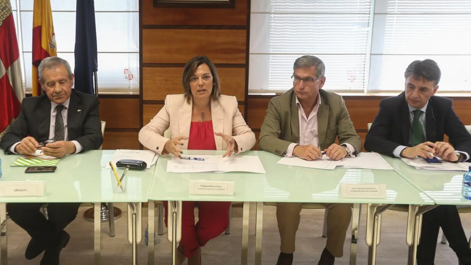 La consejera de Agricultura y Ganadería, Milagros Marcos, preside la reunión de cooperativas de Castilla y León celebrada en Valladolid