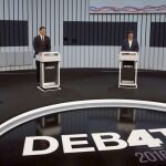 Las cuatro candidatos, durante el debate.
