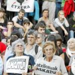 Manifestación, ayer, en apoyo de los detenidos de Ekin