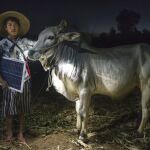 Fotografía de la serie "Solar Portraits in Myanmar", del fotoperiodista español Rubén Salgado Escudero, instantáneas sobre la ausencia de electricidad en ese país con las que ha recibido el premio Sony World Photography en la categoría de retratos.