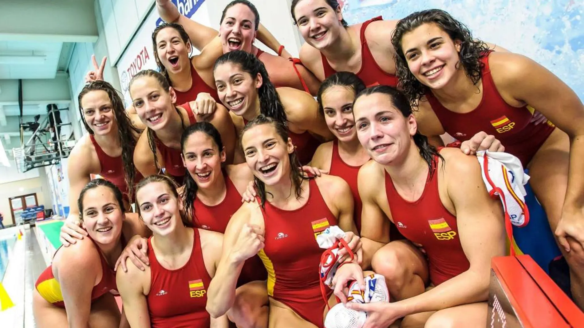 Las jugadoras de la selección española de waterpolo