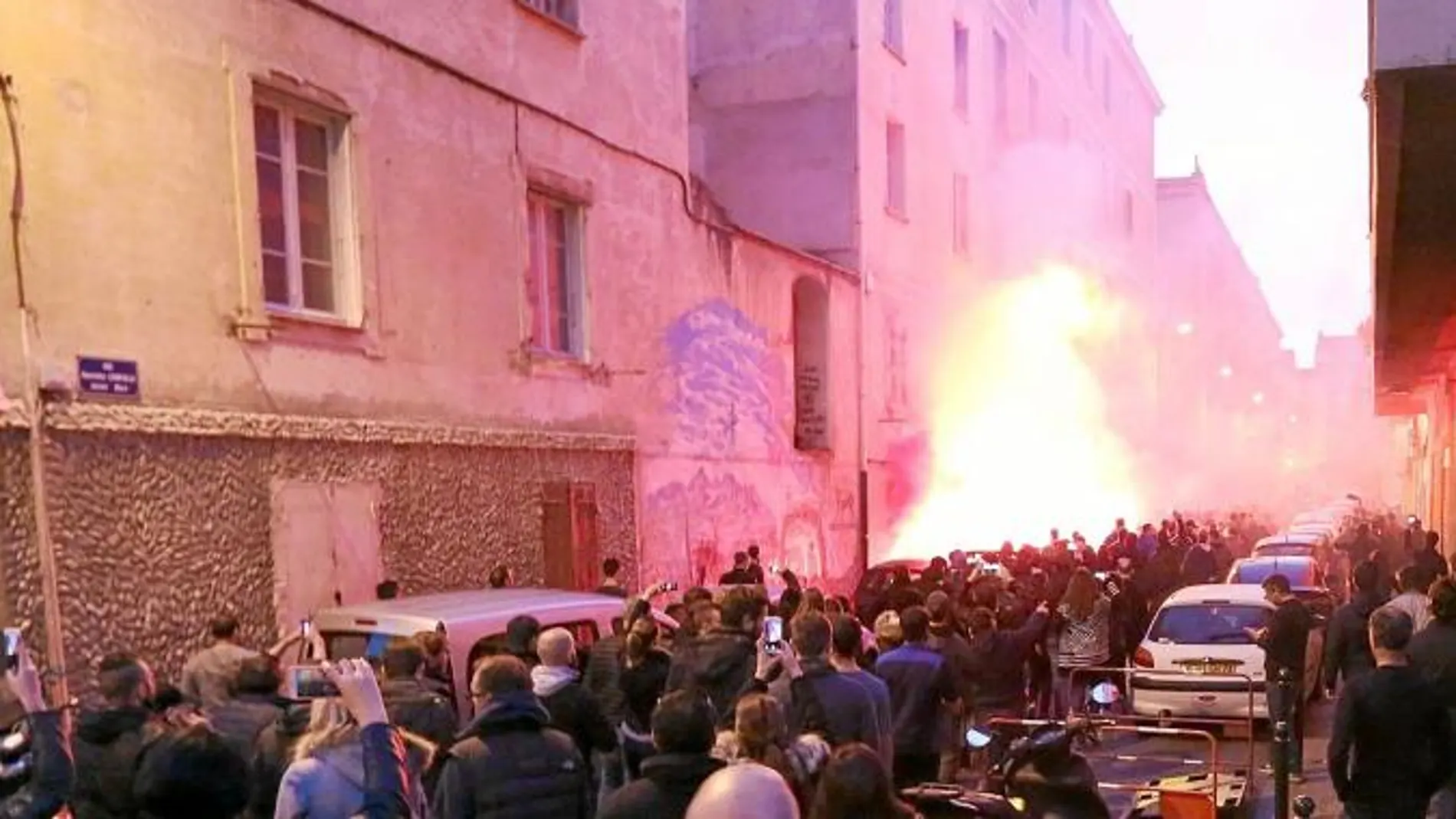 Un grupo de manifestantes provoca incidentes en una protesta por las calles de Ajaccio, la capital de Córcega, el pasado sábado