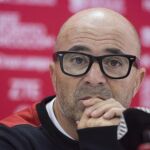 Jorge Sampaoli, durante su etapa como entrenador del Sevilla.
