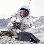 Muñoz-Elorza, durante una caminata espacial en el glaciar de Kaunertal