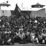 Imagen de algunos presos españoles en Mauthausen