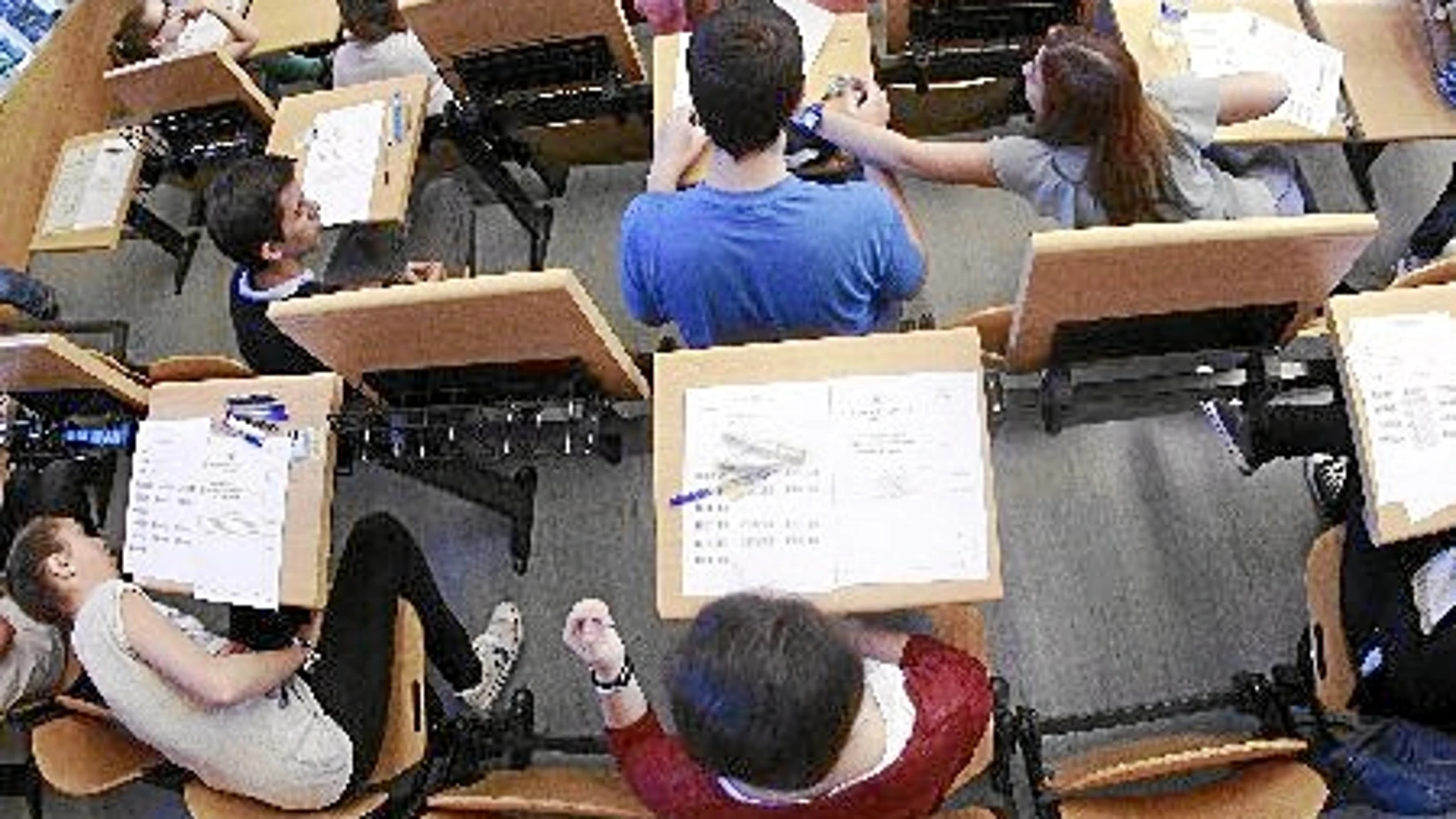 Una de las fotografías de los alumnos de las PAU hace dos años