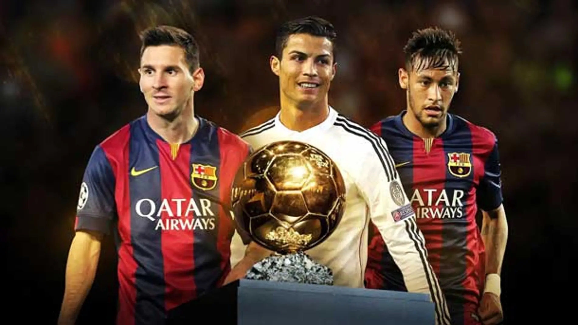 Los tres finalistas al FIFA Balón de Oro, según confirmó este lunes la FIFA.