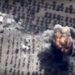 Imagen de uno de los ataques aéreos rusos en Siria, tomada hoy, 16 de octubre.