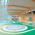 Polideportivo de Vitoria con estructuras fabricadas por la compañía Holtza