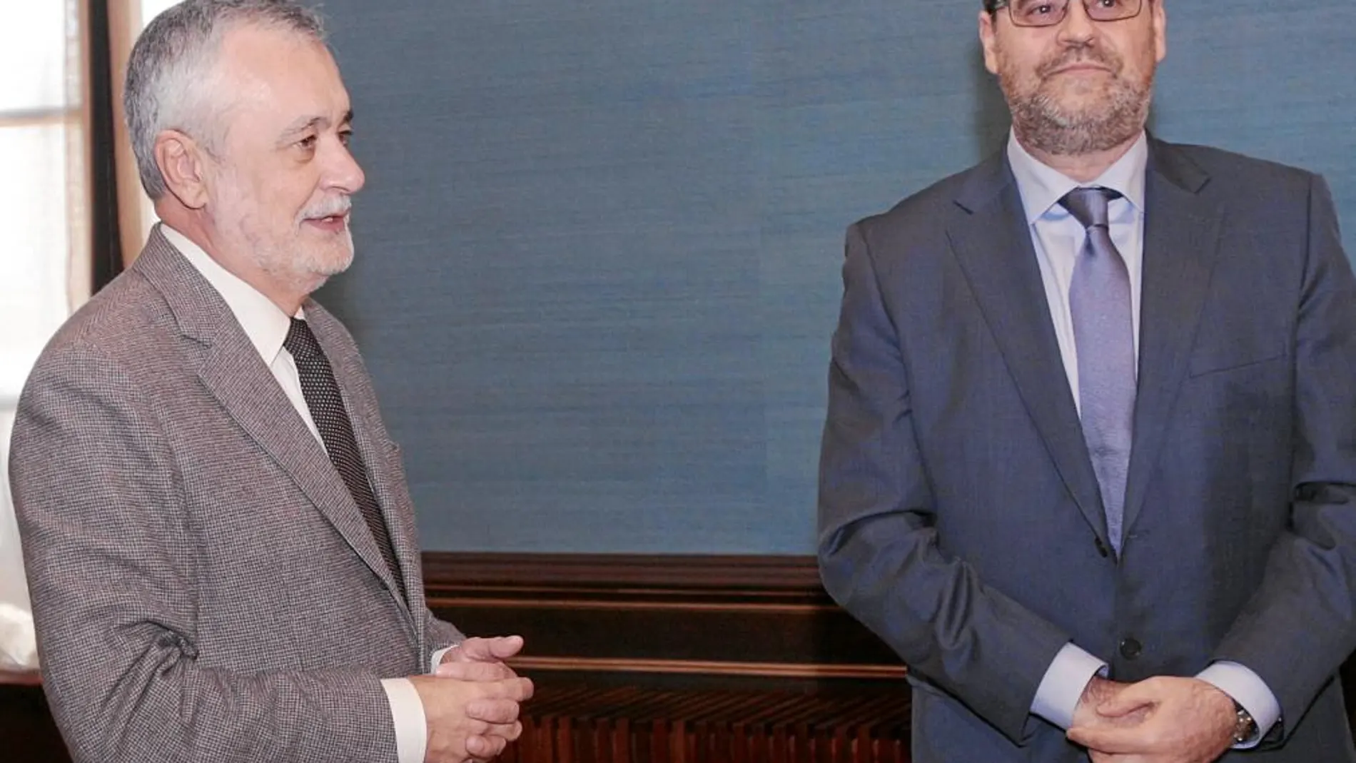 José Antonio Griñán, con el presidente de la Cámara de Cuentas