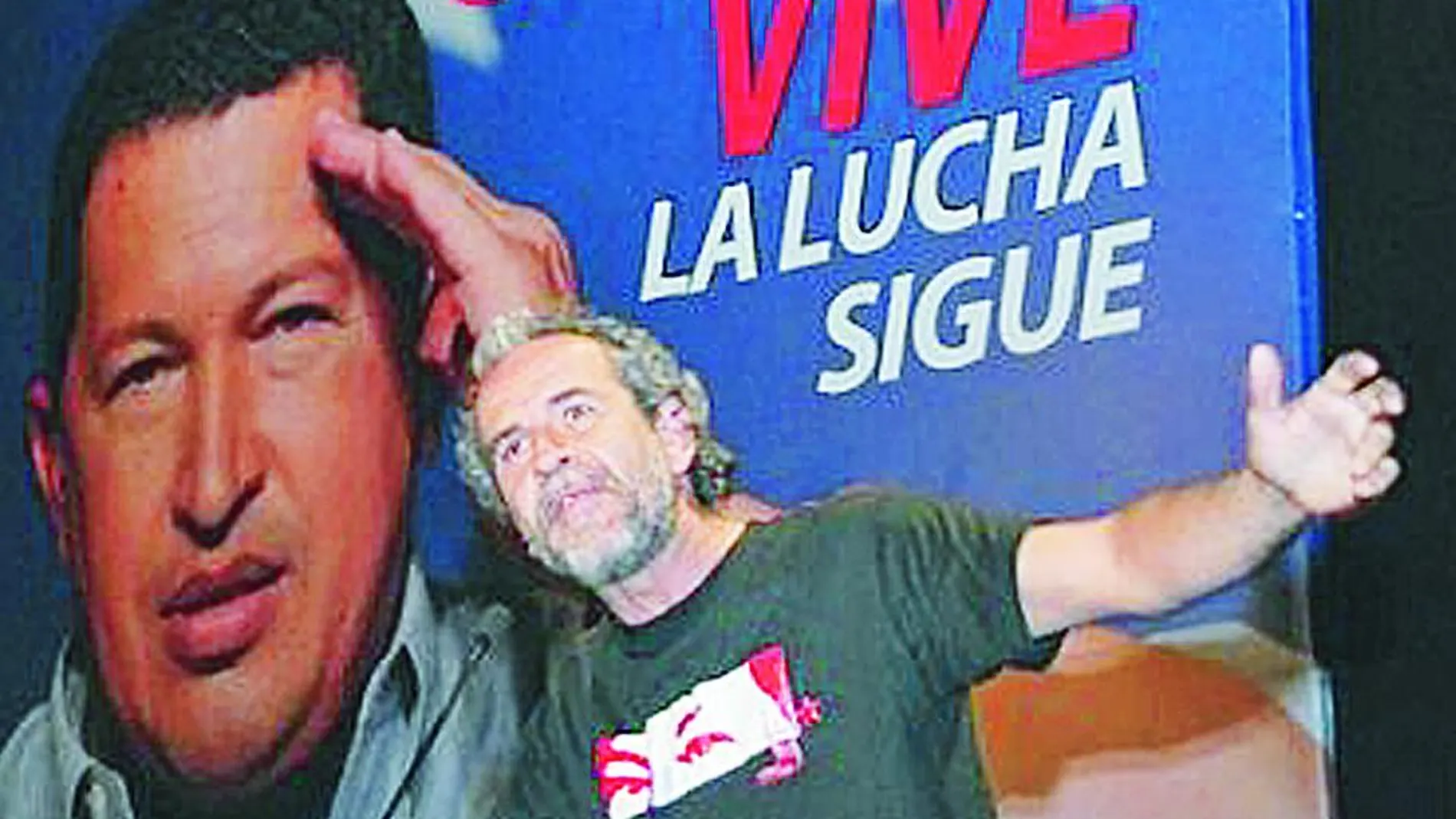 Lágrimas negras. El actor Willy Toledo participó en el homenaje a Hugo Chávez celebrado en Madrid el pasado día 6. No defraudó: «El día que mueran González, Aznar o Rajoy no saldrán a llorarles»