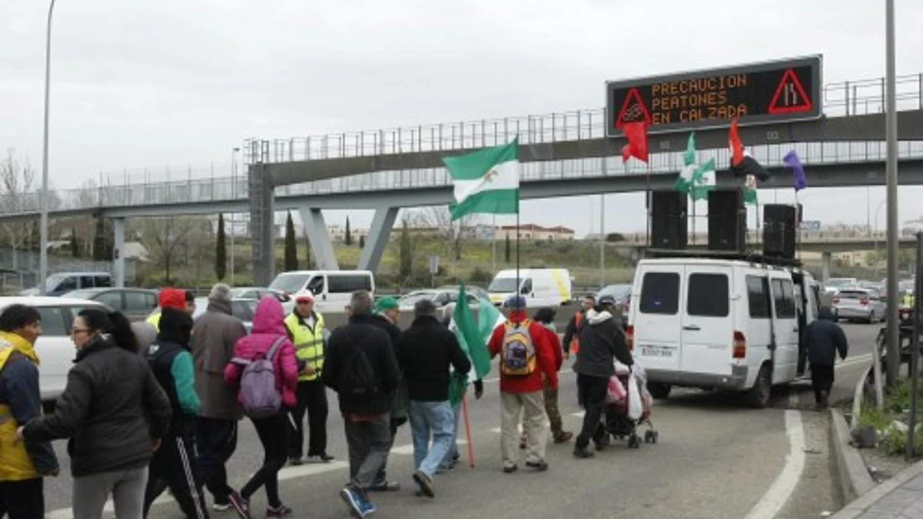 Llegada a Madrid de la marcha procedente de Andalucía en 2015