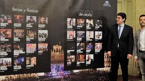 Alfonso Fernández Mañueco presenta junto al concejal de Cultura, Julio López, la oferta musical para las Fiestas de Santa María de la Vega y de Otoño