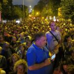 Los manifestantes se dirigieron desde el paso a nivel de Santiago el Mayor al Ayuntamiento