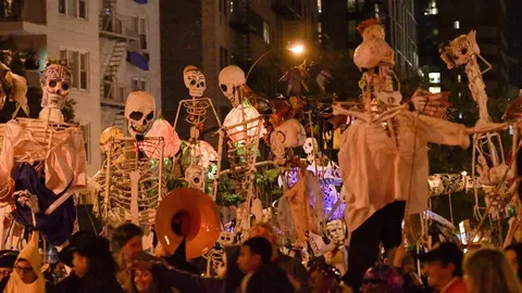 Fotografía de archivo de un desfile de Halloween. La ciudad de Anoka, en Minnesota, es considerada la capital mundial de Halloween