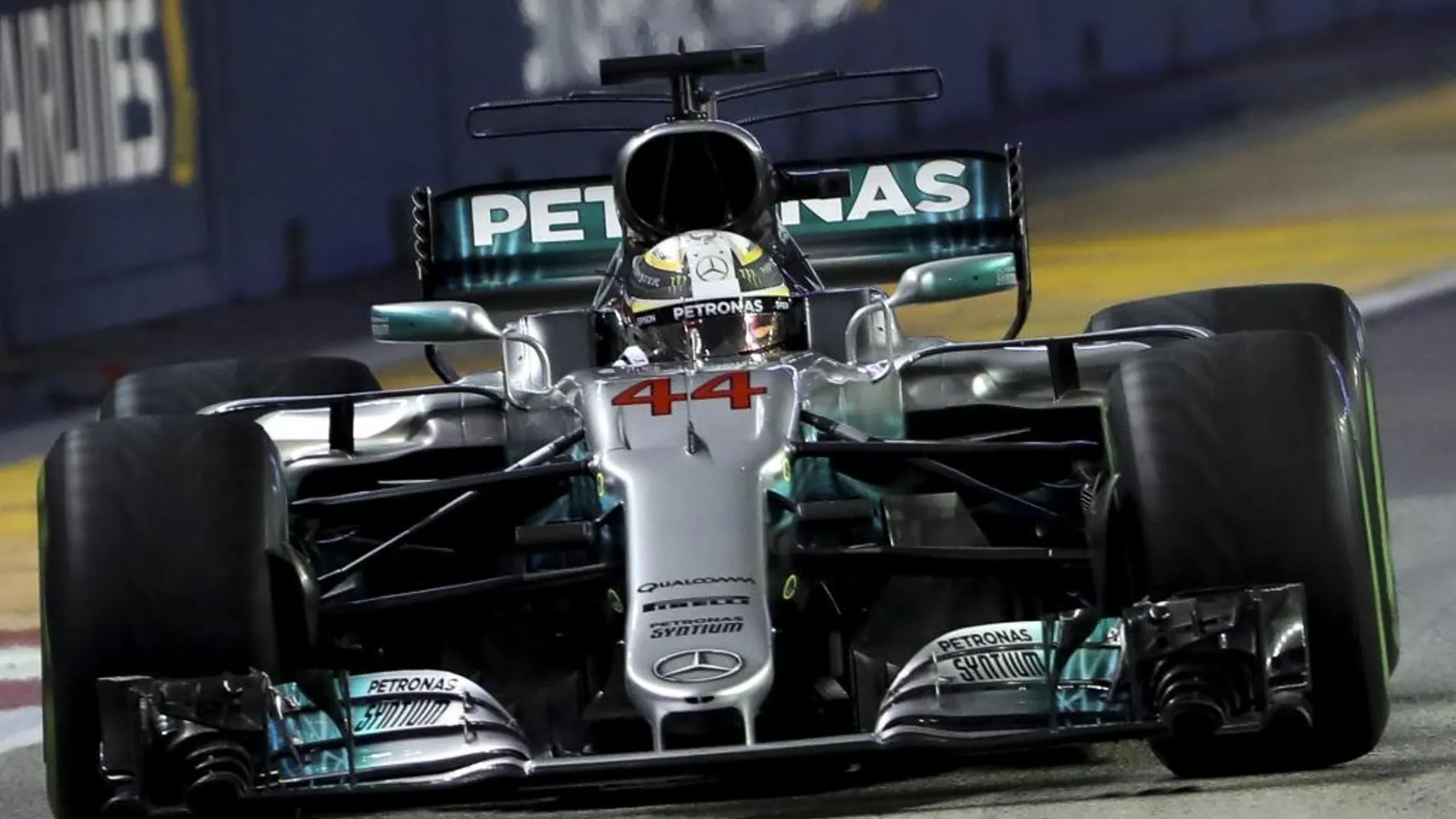 Lewis Hamilton hoy durante la carrera
