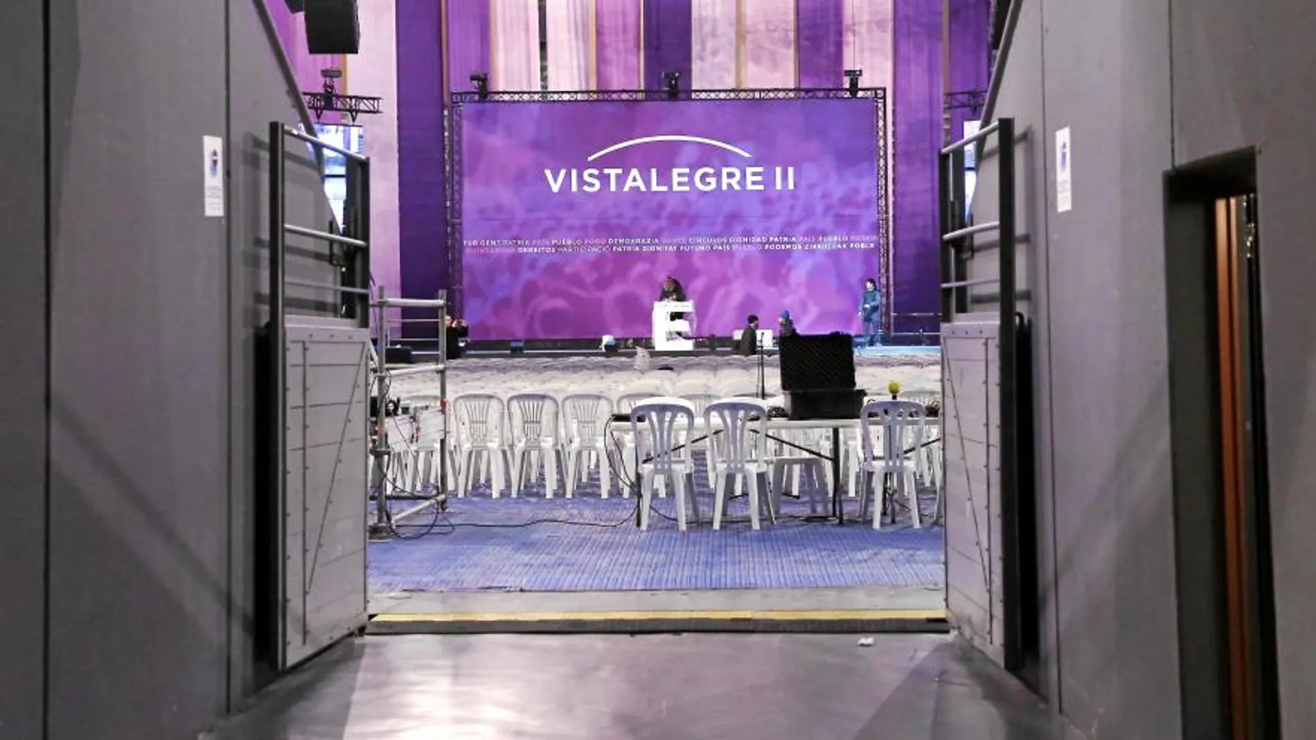 El Palacio de Vistalegre, en el barrio madrileño de Carabanchel, fue el escenario de la segunda Asamblea Ciudadana de Podemos en febrero