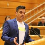 Carles Mulet, durante su intervención en la Cámara Alta