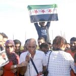 Protestas en Melilla por el trato de Hungría a los refugiados sirios