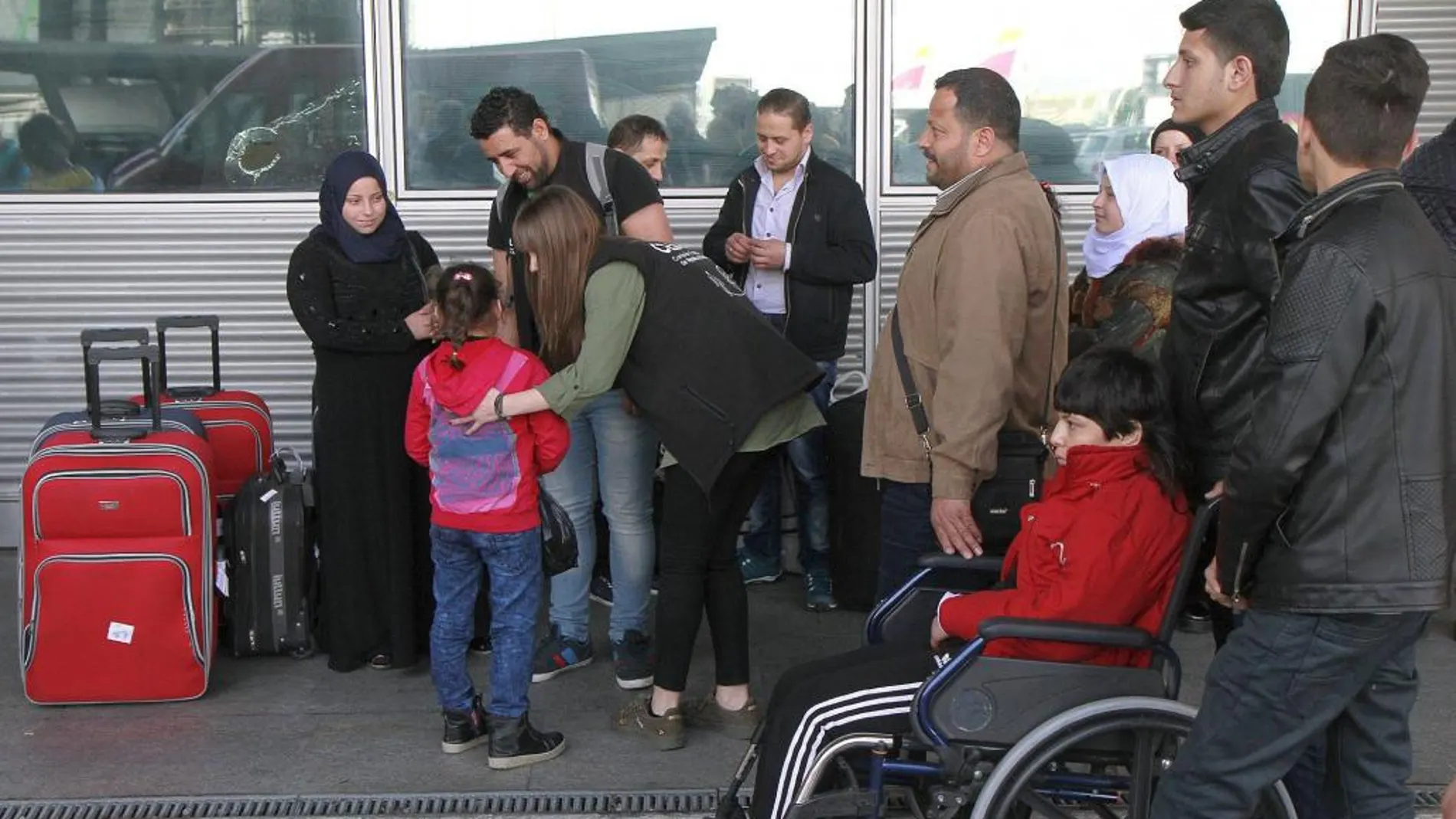 Refugiados de nacionalidad siria, 13 de ellos menores, llegados a España el pasado mes de marzo.