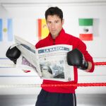 Chema Rodríguez en el club de boxeo de Collado Villalba