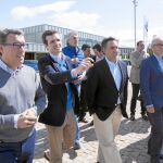 Pablo Casado junto a Antolín Sanz, José Ramón García y Sebastián González durante el acto celebrado ayer en Ávila