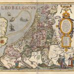 «Mapa de los Países Bajos en forma de León» (1622), obra de Pieter van der Keere