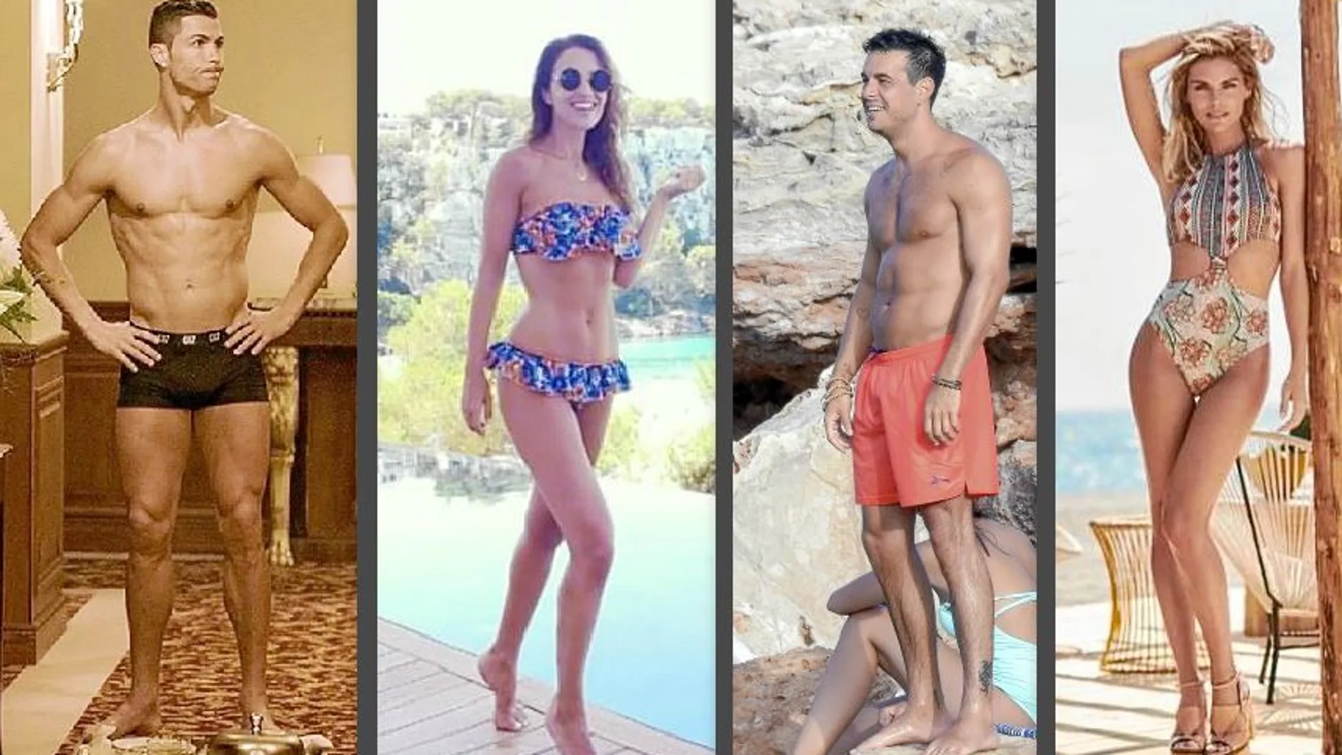 Cristiano Ronaldo, Paula Echevarría, Mario Casas y Amaia Salamanca lucen sus cuerpazos.
