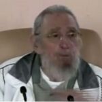 El noticiero de la televisión estatal divulgó imágenes y declaraciones del líder de la revolución cubana