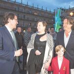 El alcalde de Salamanca, Alfonso Fernández, la princesa Kalina de Bulgaria, su marido Kitín Muñoz y su hijo Hassan