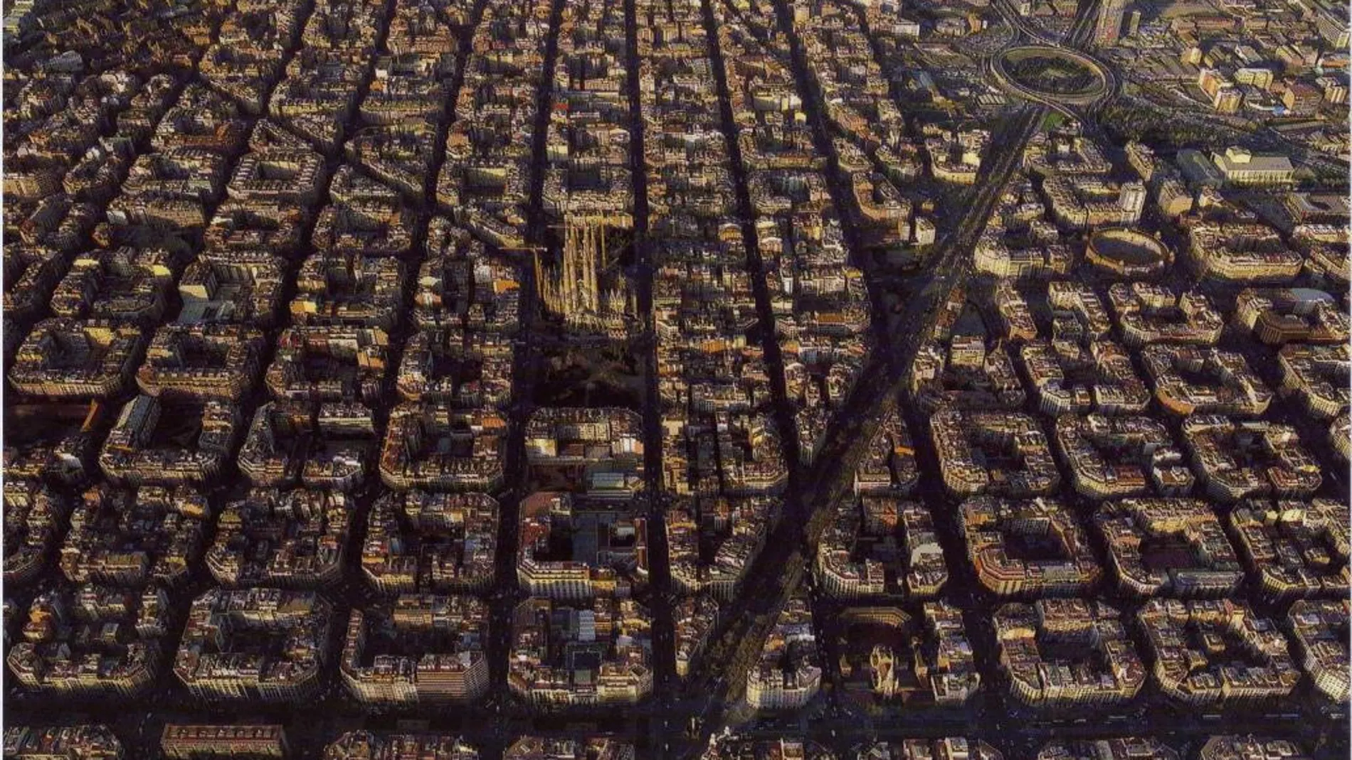 Imagen aérea del Eixample