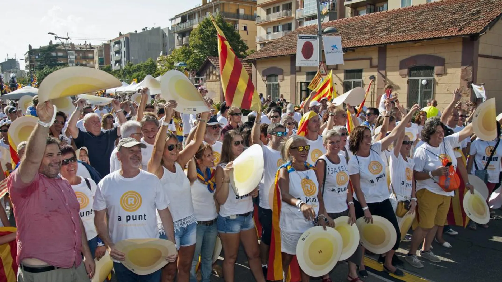 Una de las manifestaciones independentistas celebradas en Girona
