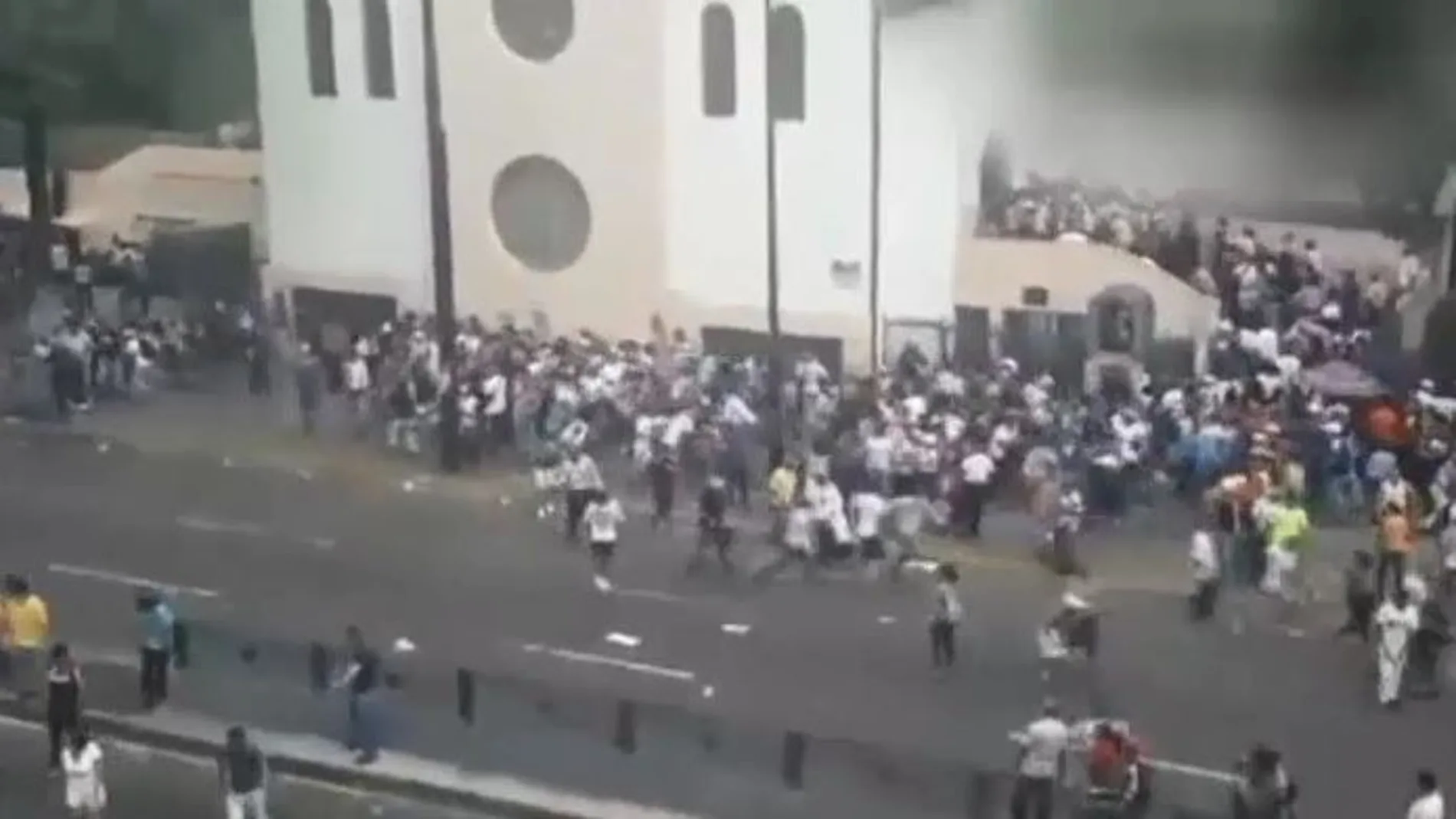 Imagen de los disturbios en los que murió una mujer de 61 años