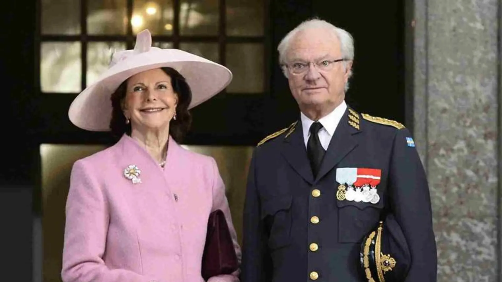 Los Reyes de Suecia en los actos de hoy en Estocolmo de celebración del 70 aniversario de Carlos Gustavo.
