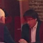 Imagen de Radio Nacional que muestra al ex president en una cafetería esta mañana
