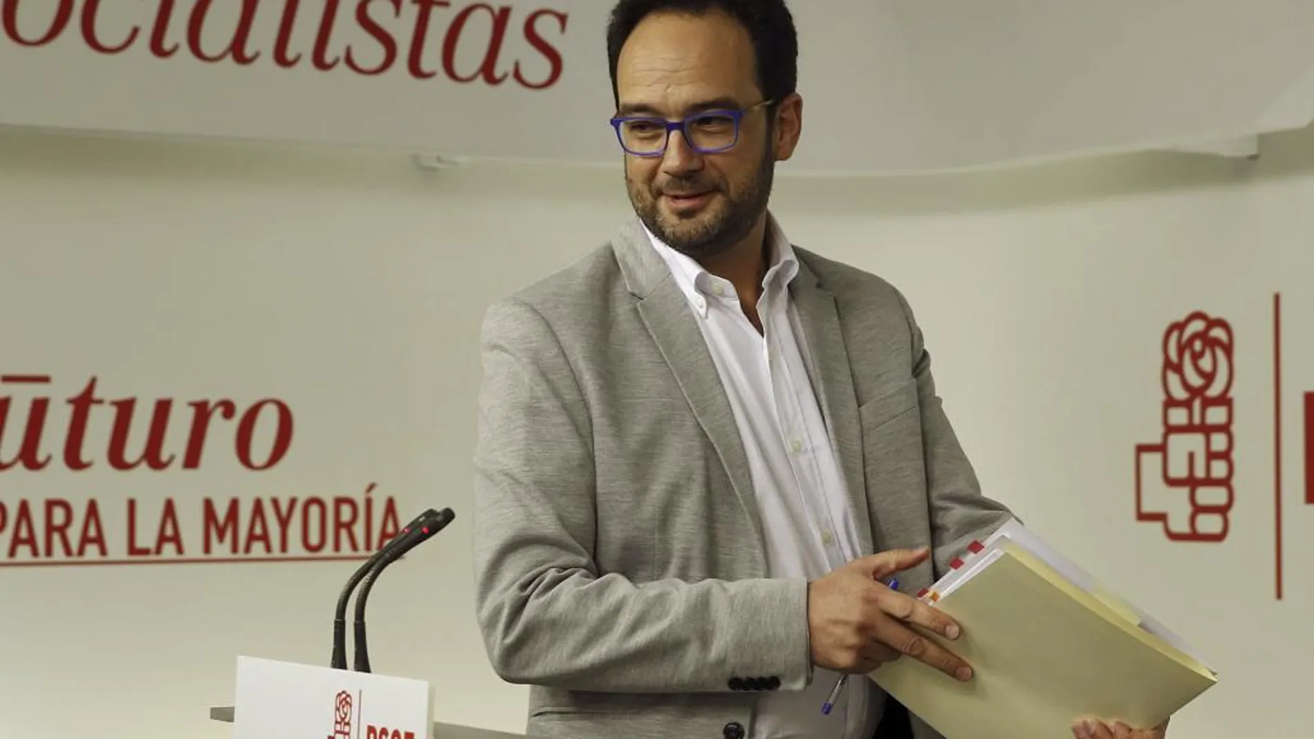 El portavoz del PSOE en el Congreso, Antonio Hernando