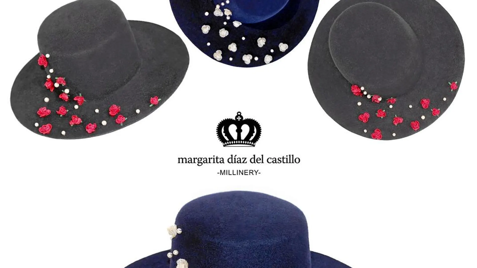 Mosaico de sombreros de la firma Margarita Díaz del Castillo