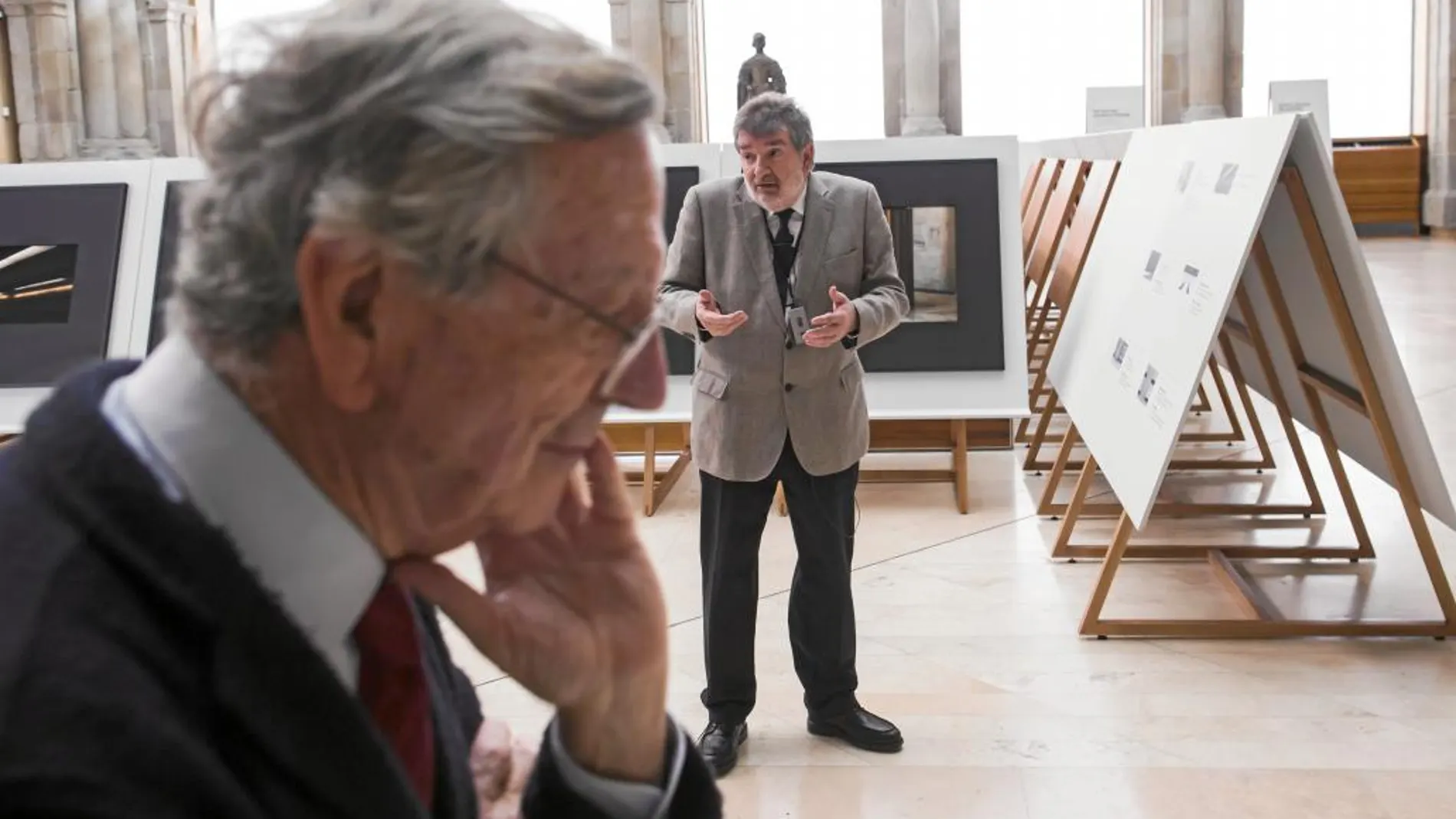 Rafael Moneo, artífice de la ampliación de la pinacoteca, que cumple diez años, ayer en el acto de aniversario