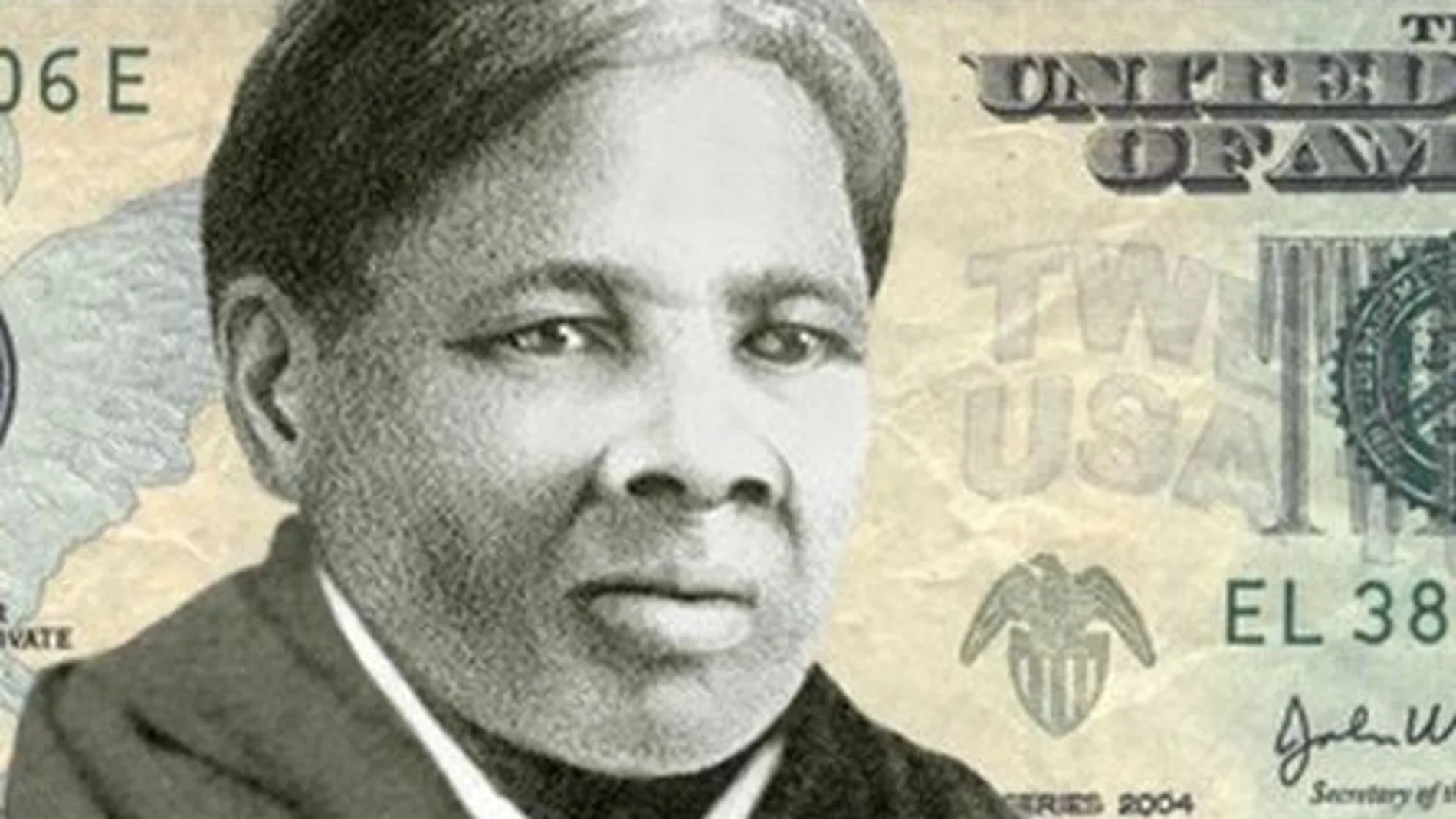Simulación del nuevo billete de 20 dólares con la imagen de Harriet Tubman proporcionada por la organización 'Women On 20's'